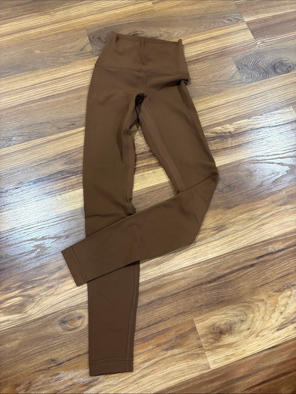 Lululemon High-Waist Brown Athletic Leggings W-0 girls-10/12 NWOT